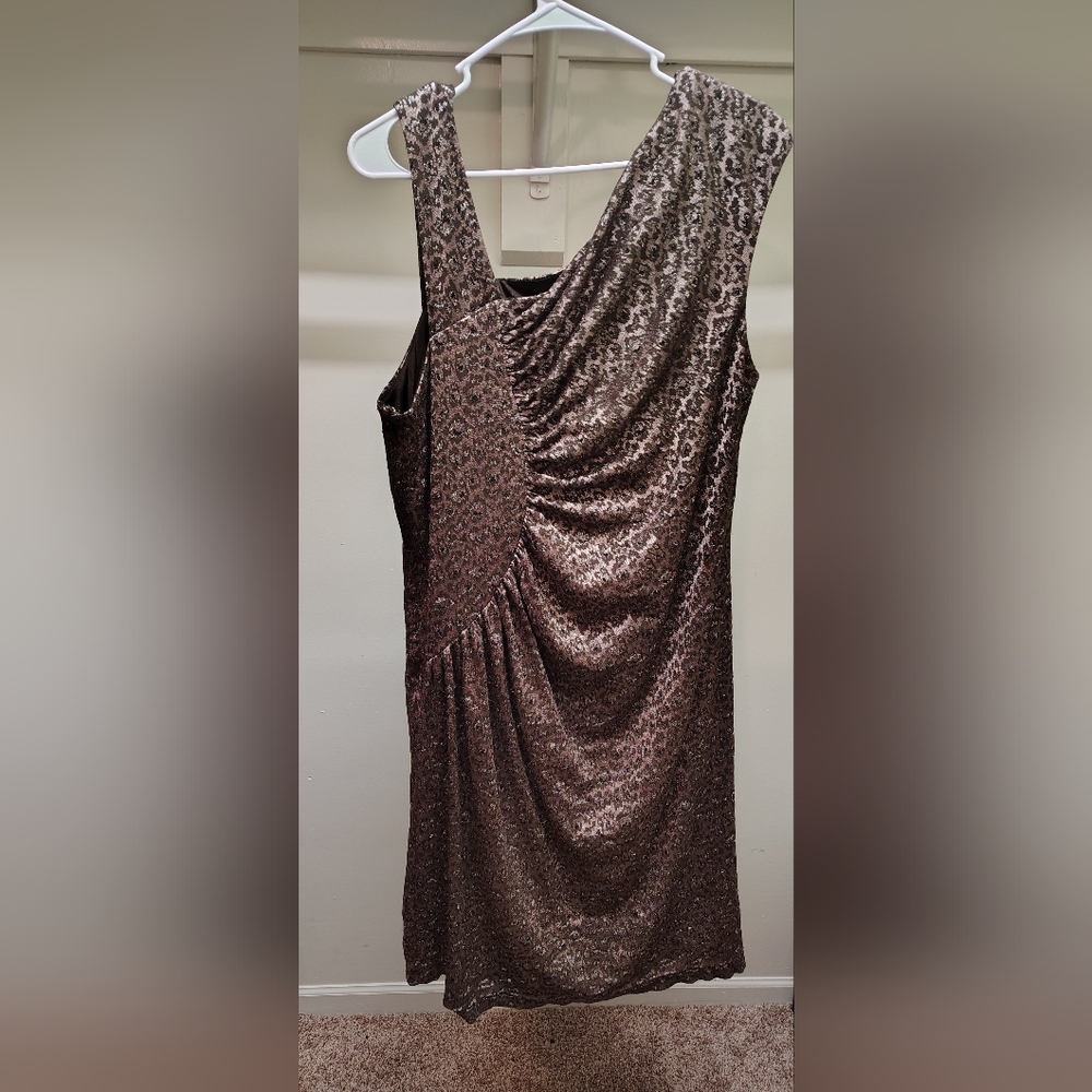 Adrianna Papell Leopard Print Sleeveless Dress